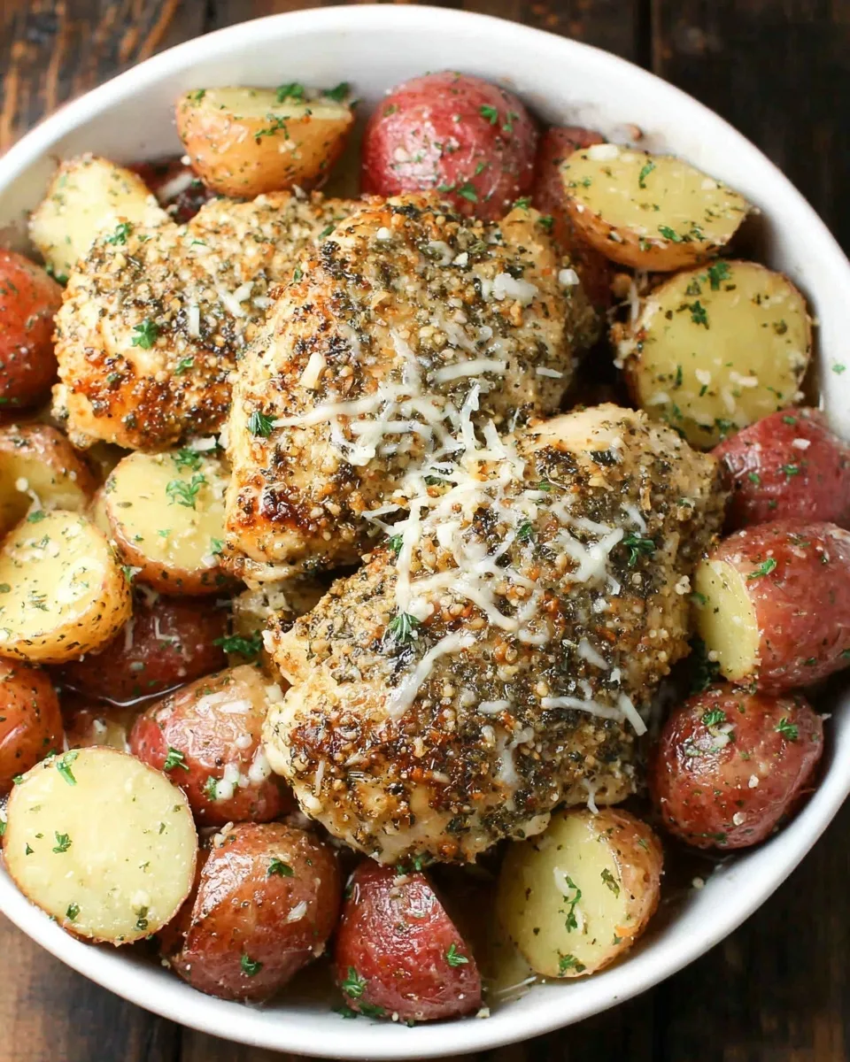 Garlic Parmesan Chicken & Potatoes: The Perfect Weeknight Dinner Solution