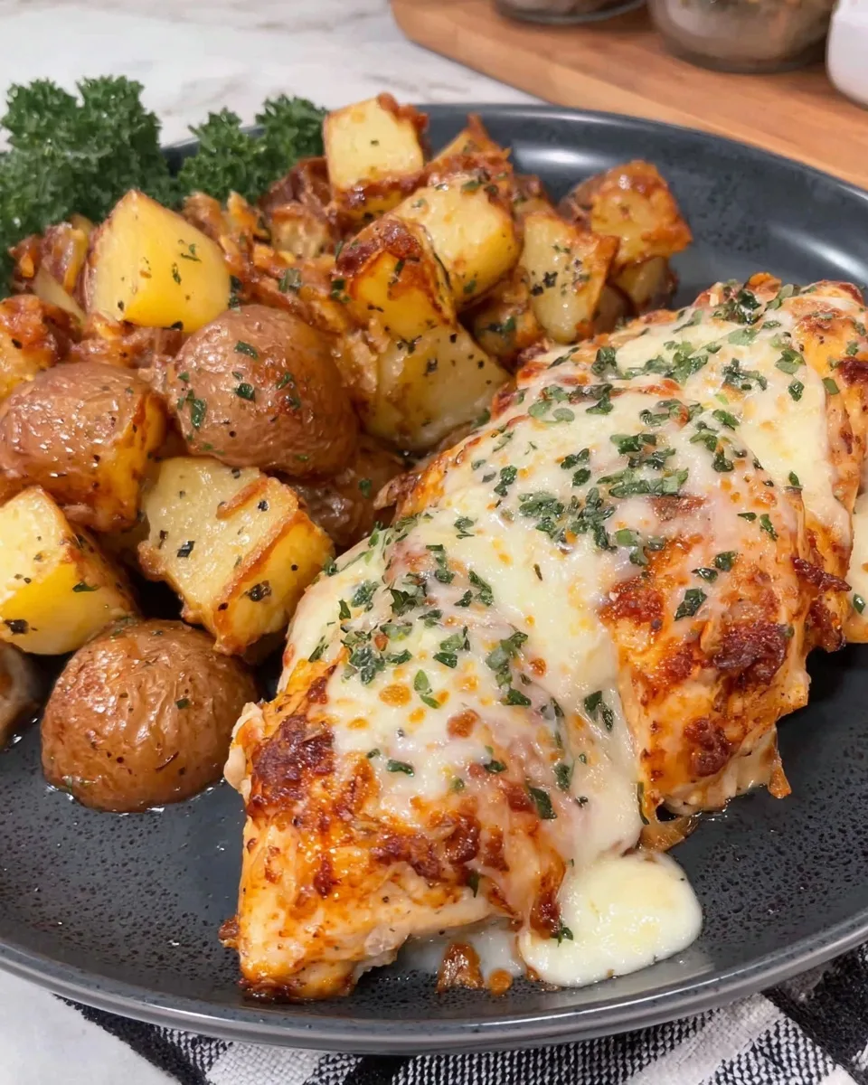 Garlic Parmesan Chicken and Potatoes Recipe: A Flavorful One-Pan Wonder