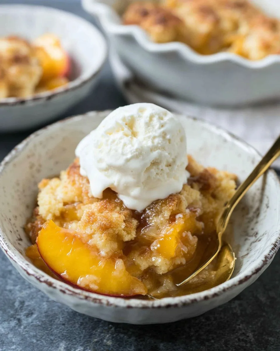 Homemade Peach Cobbler Recipe
