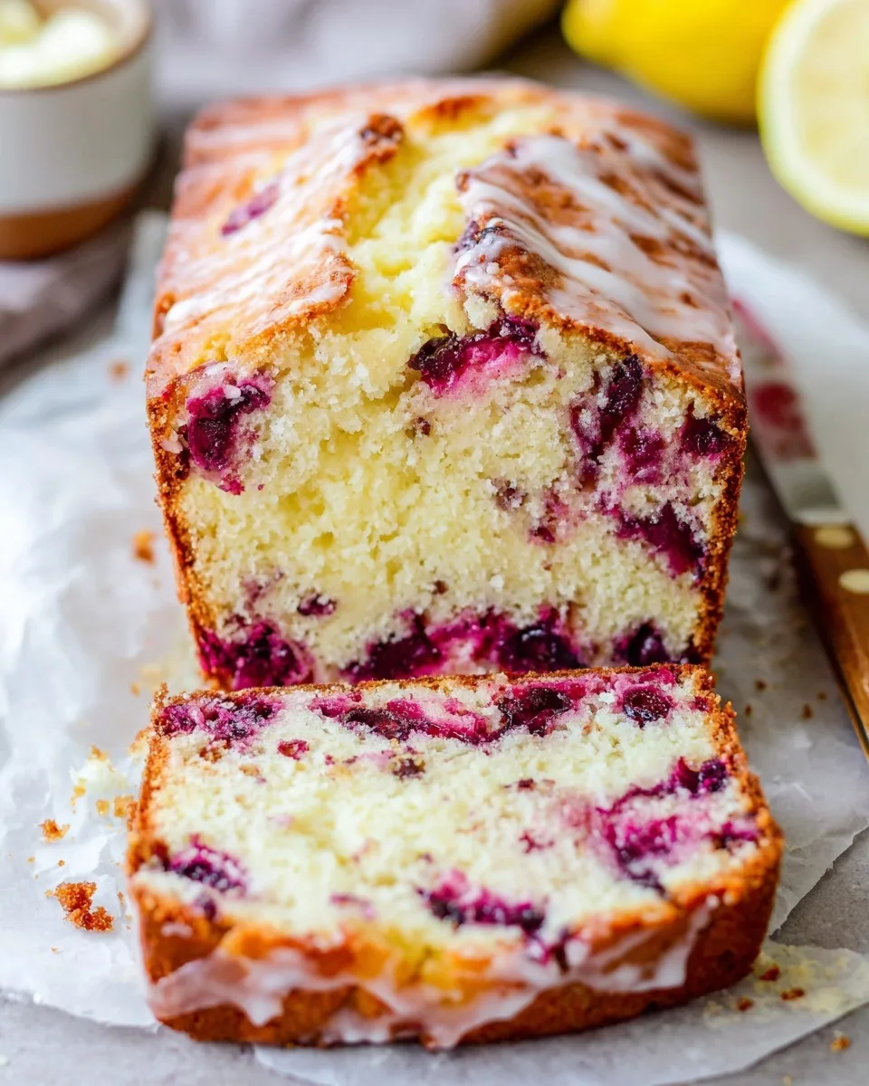 Lemon Huckleberry Loaf Recipe
