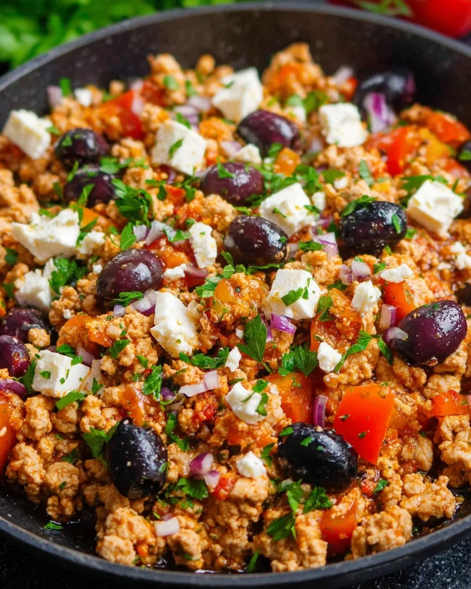 Mediterranean Keto Ground Chicken Skillet Recipe: A Flavorful, Low-Carb Delight