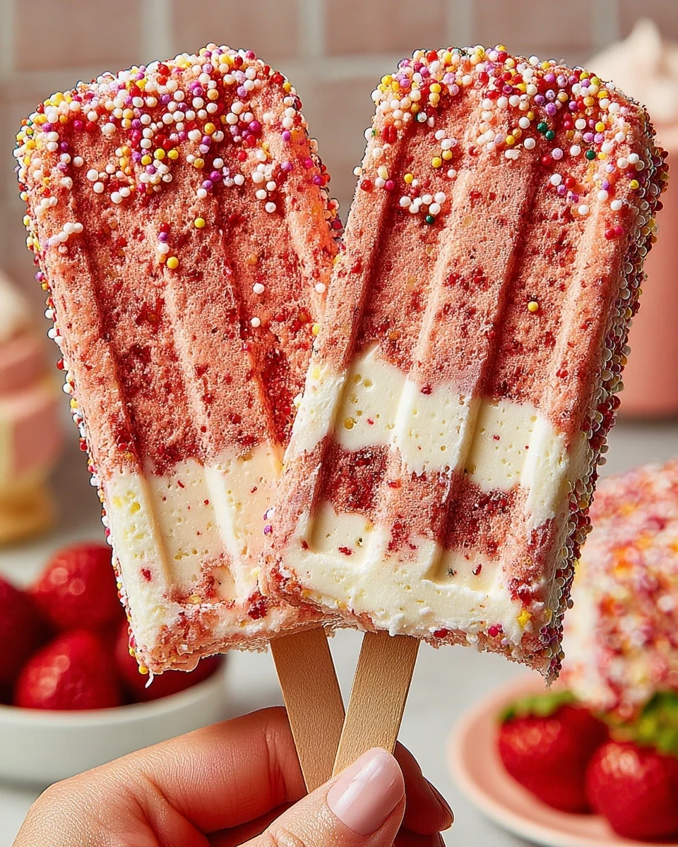 Strawberry Shortcake Ice Cream Bars Recipe