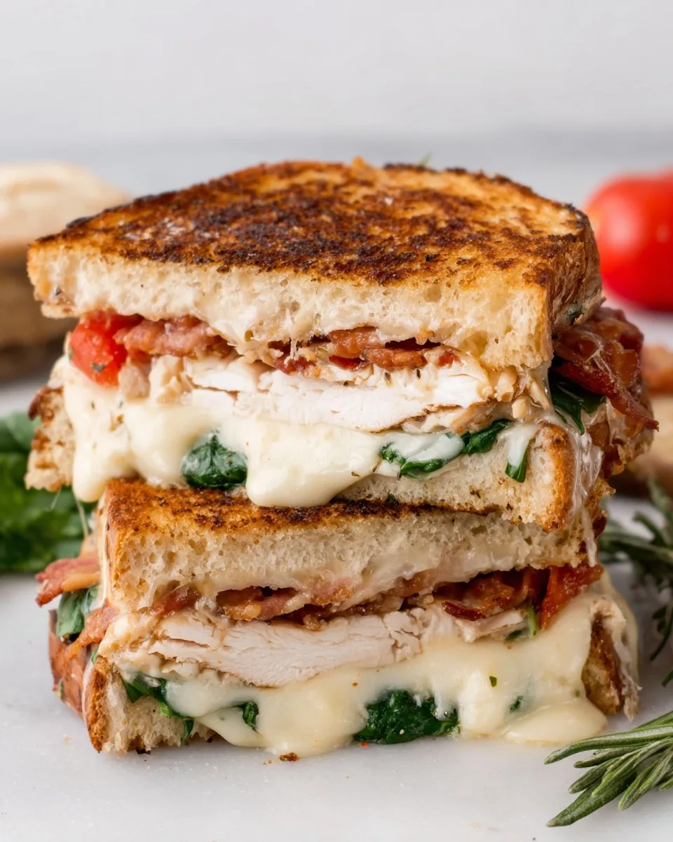Turkey Melt with Cheddar, Spinach, and Bacon: The Ultimate Comfort Sandwich