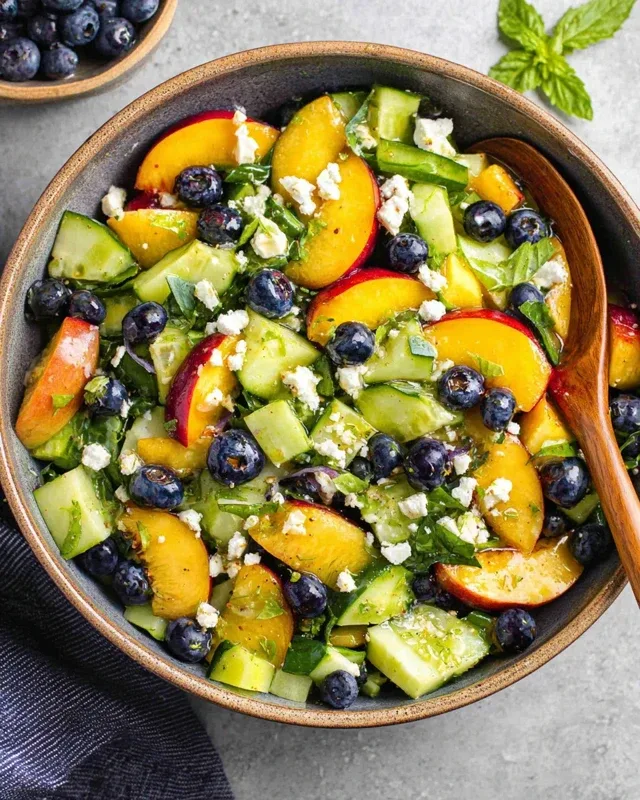 Blueberry Peach Feta Salad – A Refreshing Summer Delight