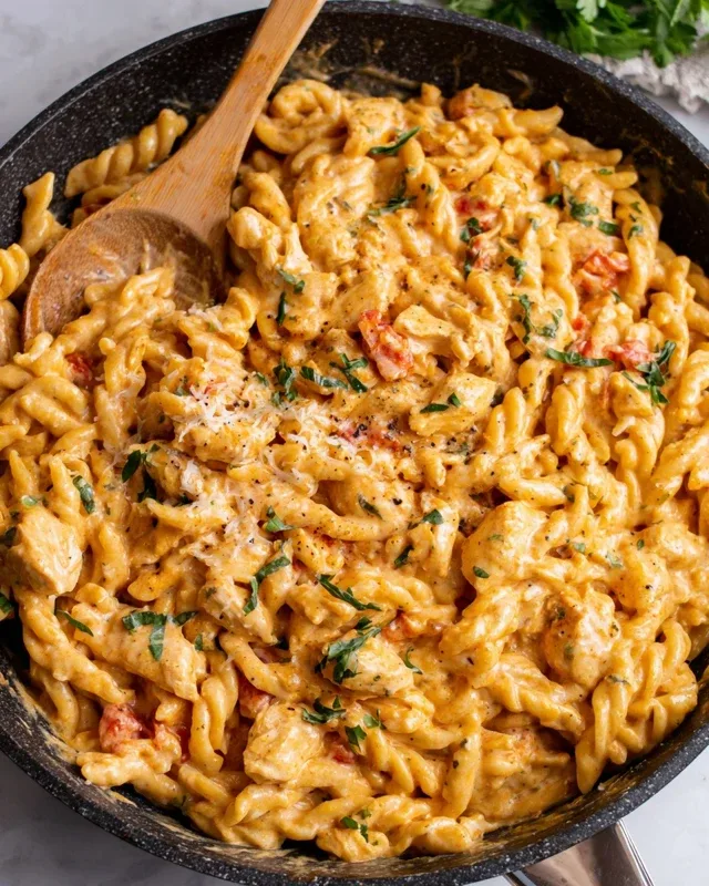 Buffalo Chicken Pasta – One Pot