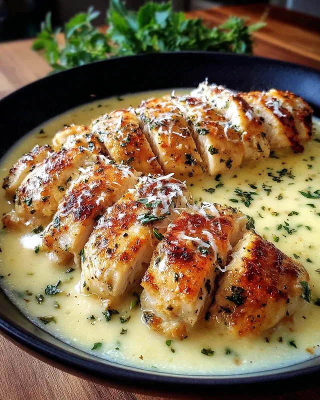 Chicken Fillet in Spicy, Creamy Garlic-Parmesan Sauce Recipe