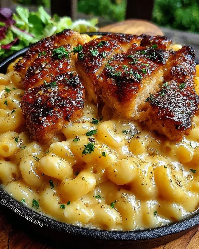 Creamy Honey Pepper Chicken Mac and Cheese Delight