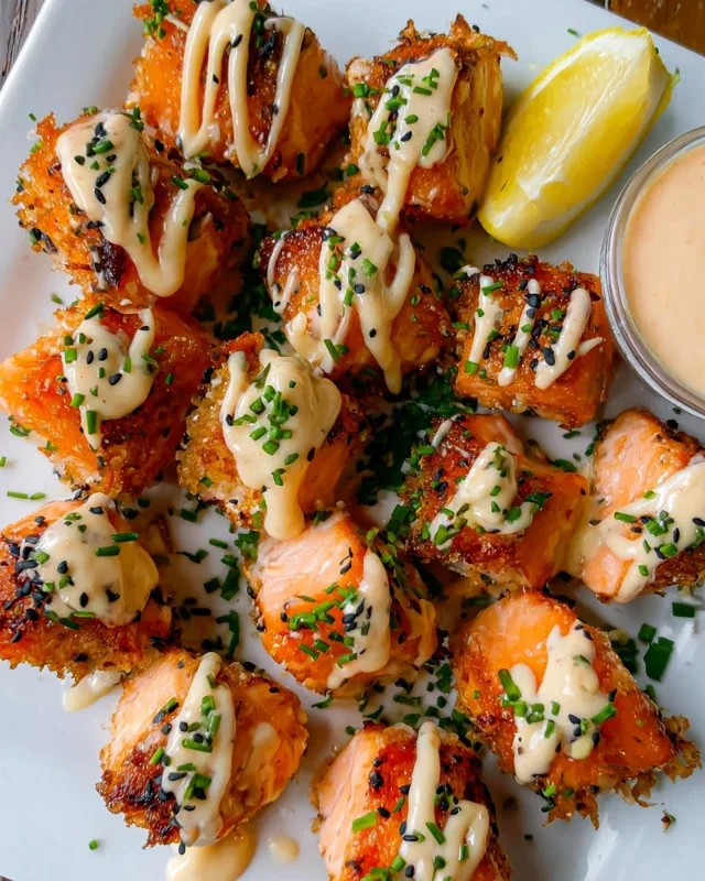 Crispy Bang Bang Salmon Bites