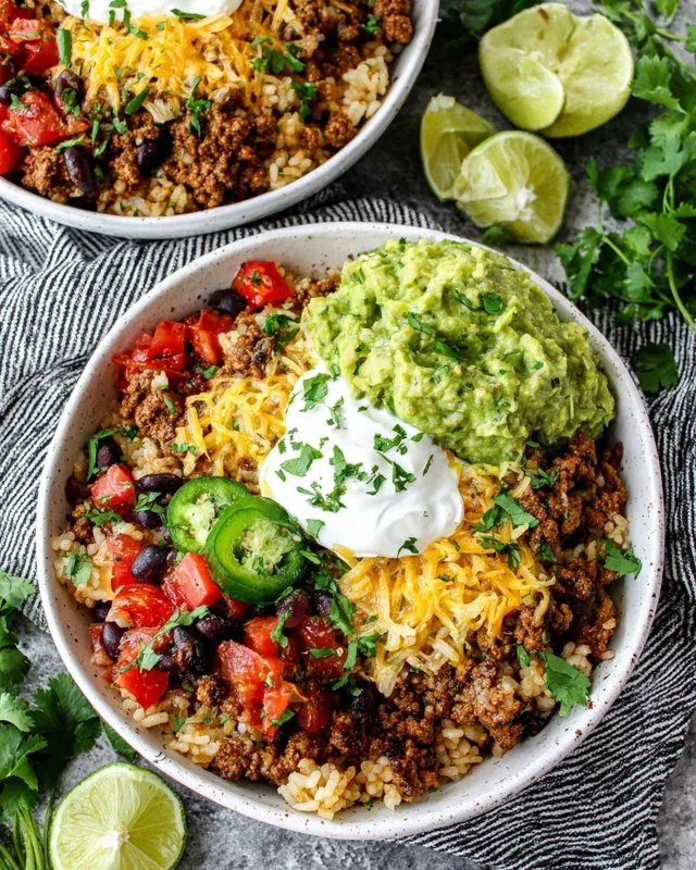Easy Taco Rice Bowl
