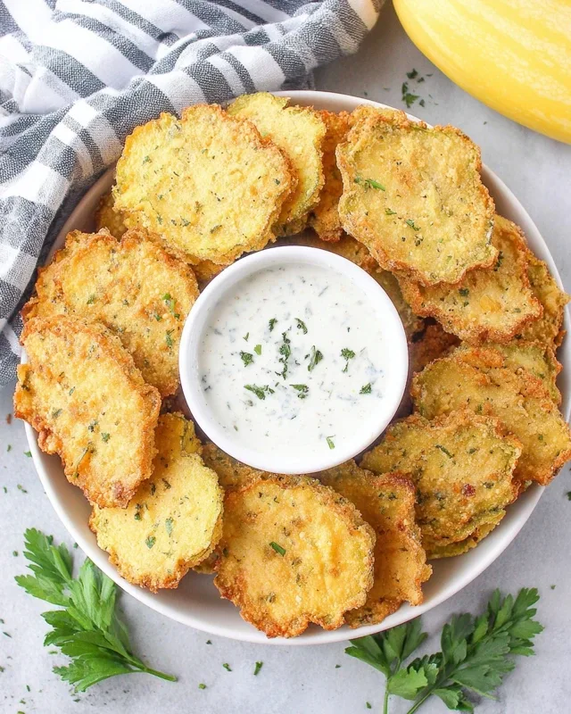 Fried Squash with Herb Dip: A Crispy Southern Delight You Can’t Resist