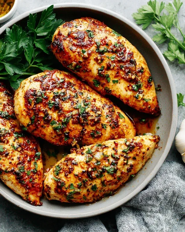 Garlic Butter Baked Chicken Breast Recipe – The Juiciest and Most Flavorful Dinner You’ll Ever Make