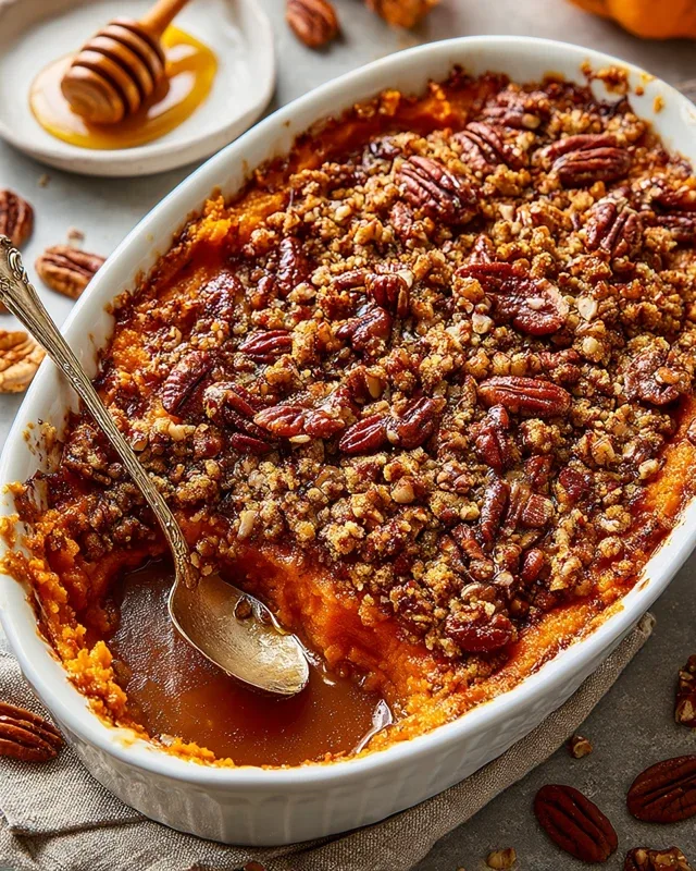 Sweet Potato Casserole with Pecan Topping – A Classic Holiday Favorite