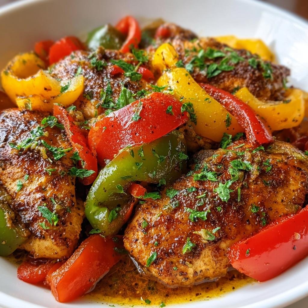 Amazing Cajun Chicken Bell Peppers: 1 Pan Wonder - Cajun Chicken Bell Peppers - main visual representation