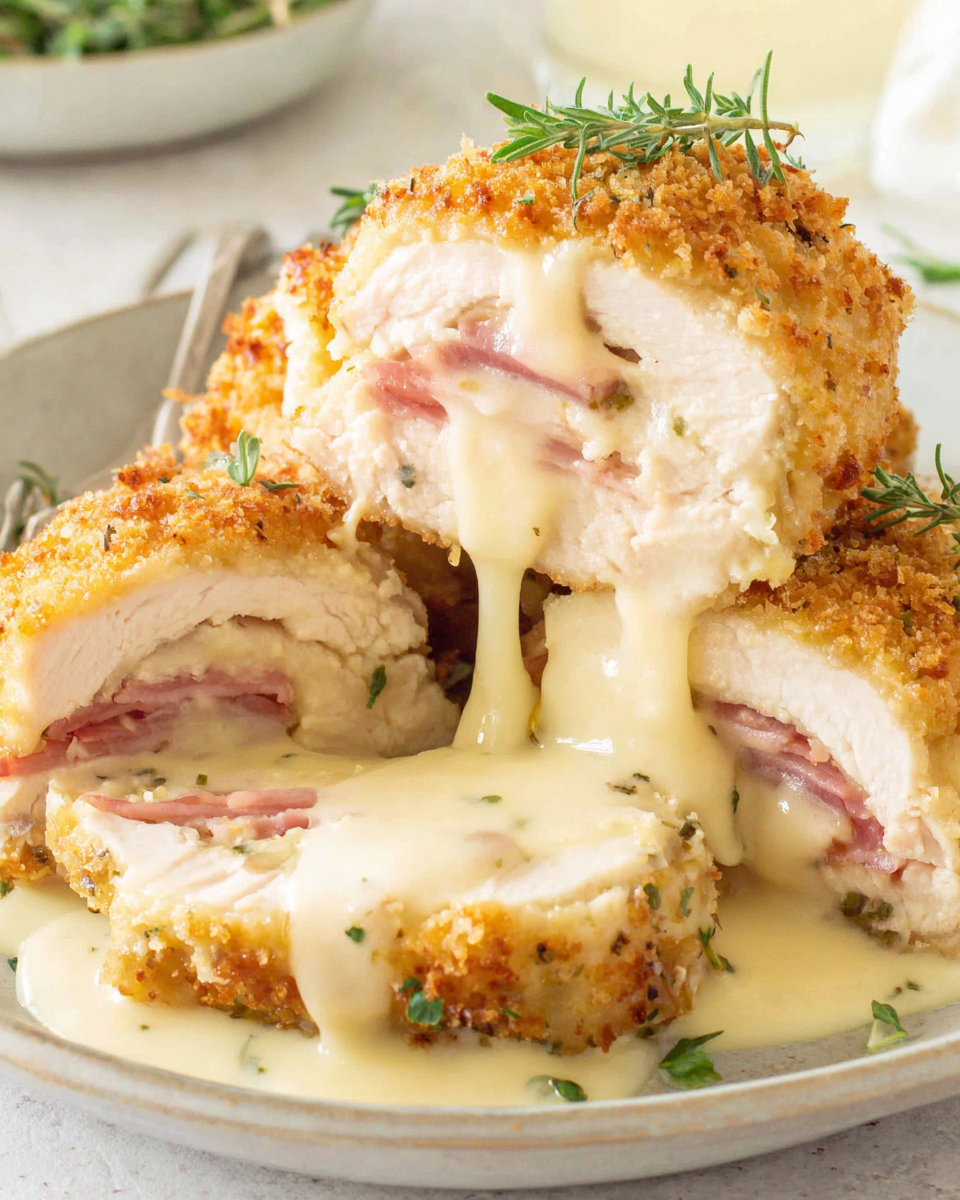 Easy Creamy Chicken Cordon Bleu recipe