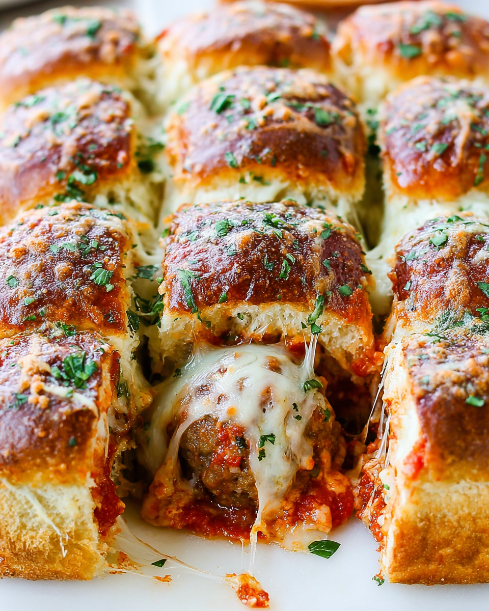Easy Pull-Apart Meatball Sliders Recipe recipe