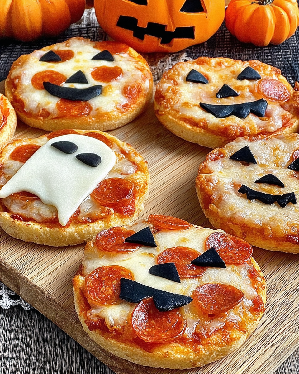 Halloween Mini Pizzas recipe