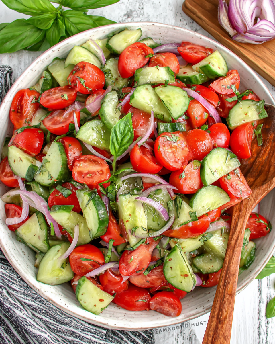 Healthy & Delicious Cucumber Tomato Salad recipe