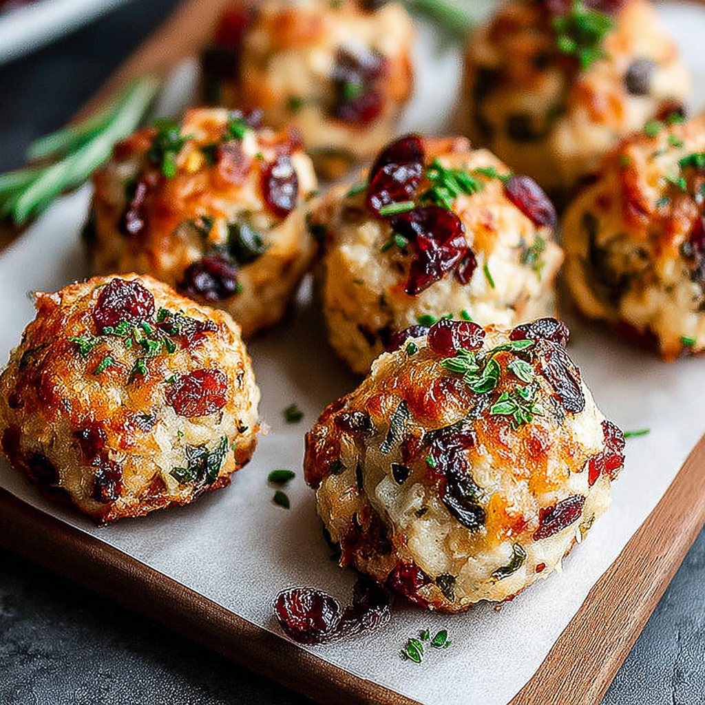 Cranberry Turkey Stuffing Balls for Home Cooks