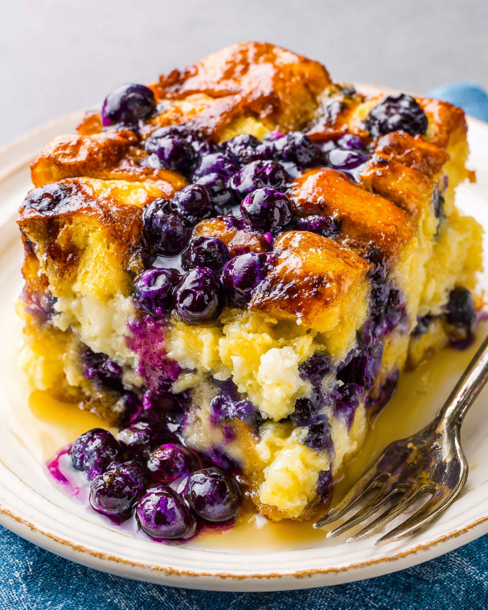 Blueberry Cinnamon Roll Casserole Perfect for Brunch