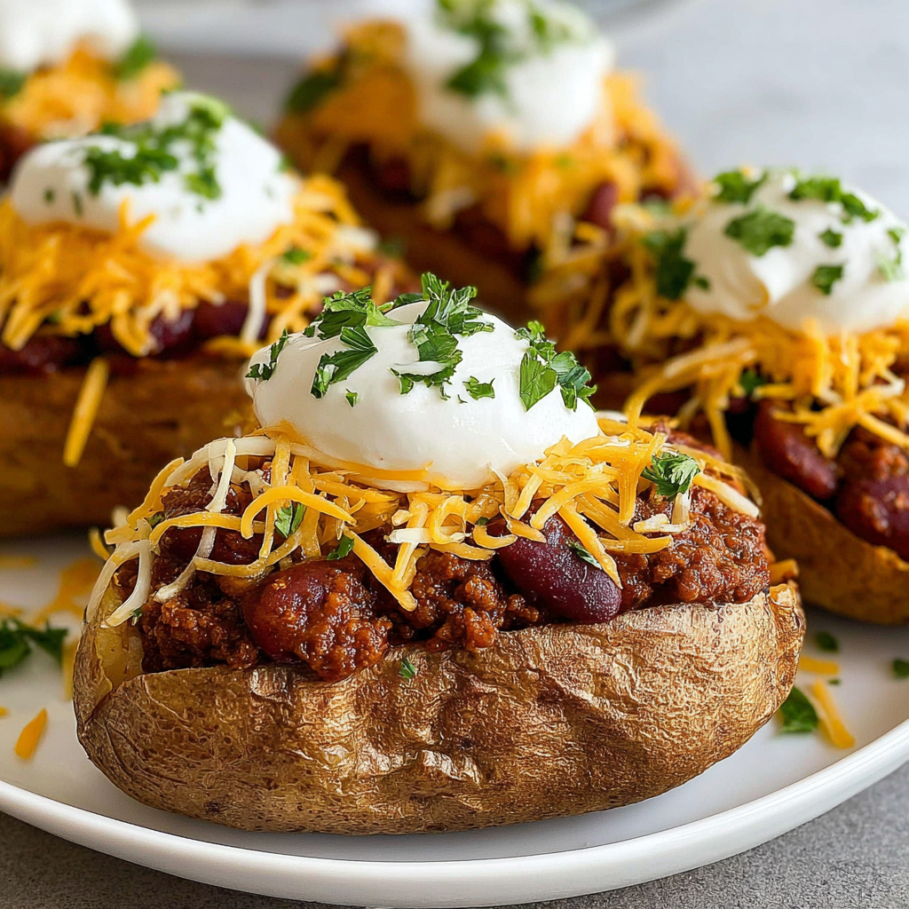 Chili Stuffed Baked Potatoes for Cozy Comfort