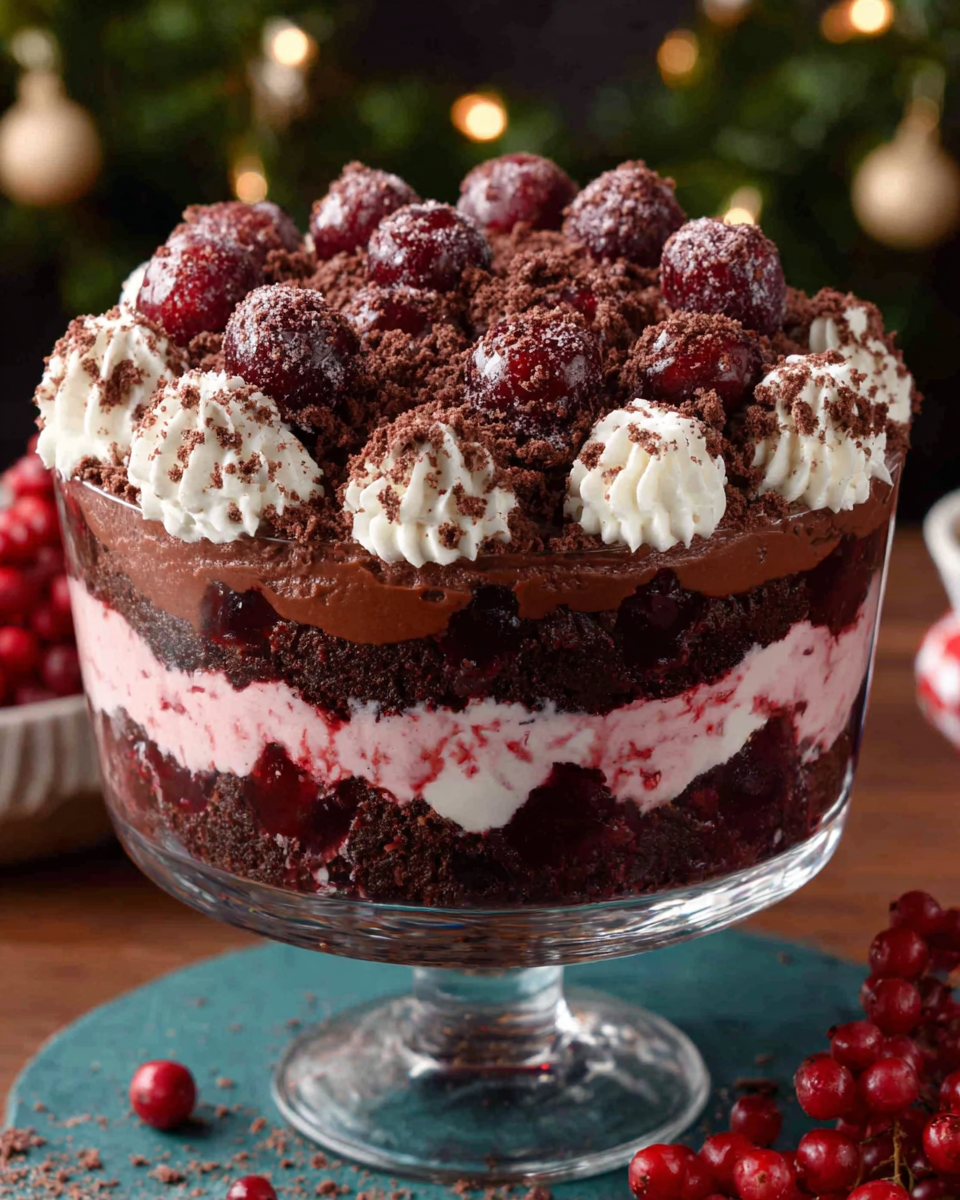 Christmas Black Forest Trifle – A Festive Delight