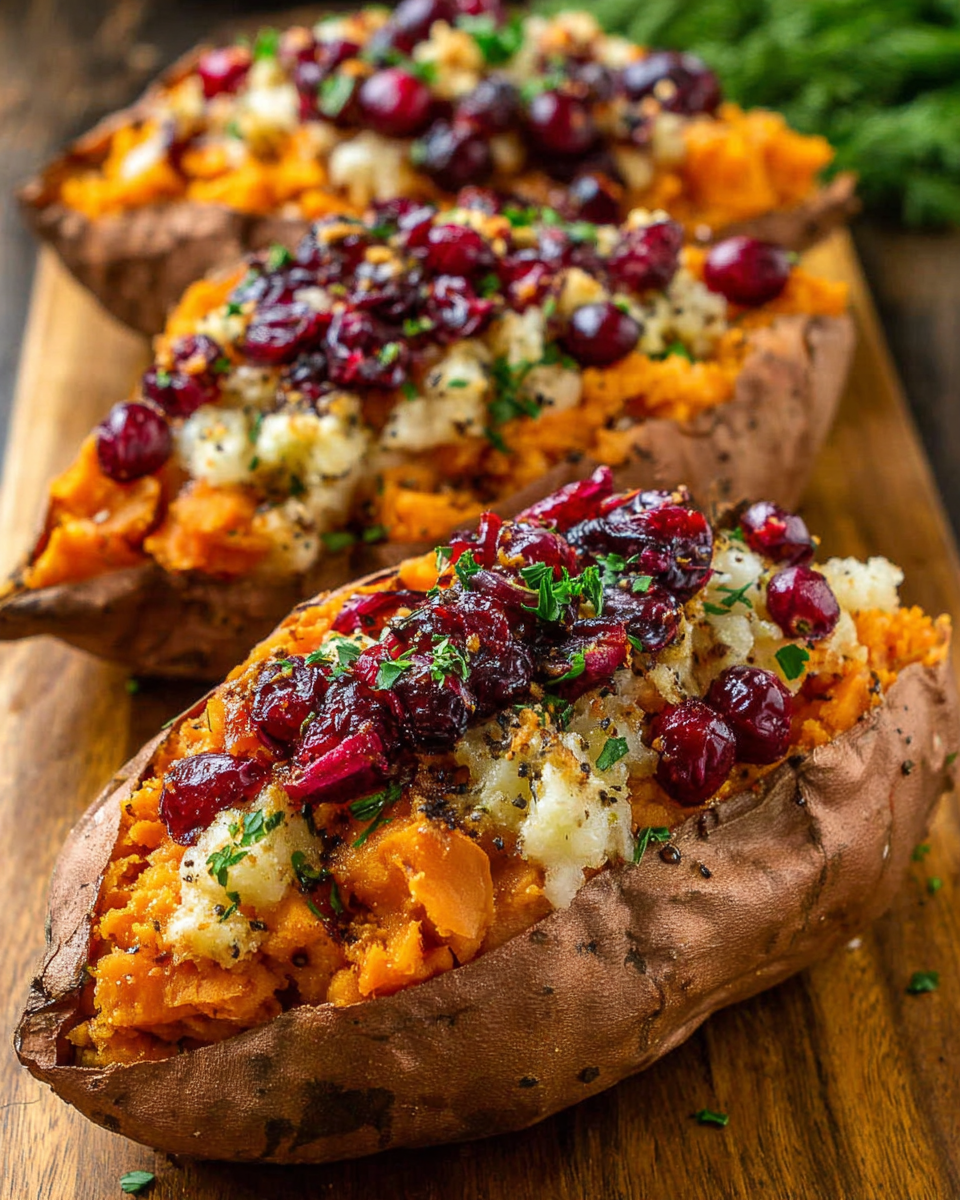 Cranberry Apple Twice-Baked Sweet Potatoes – A Healthy Delight