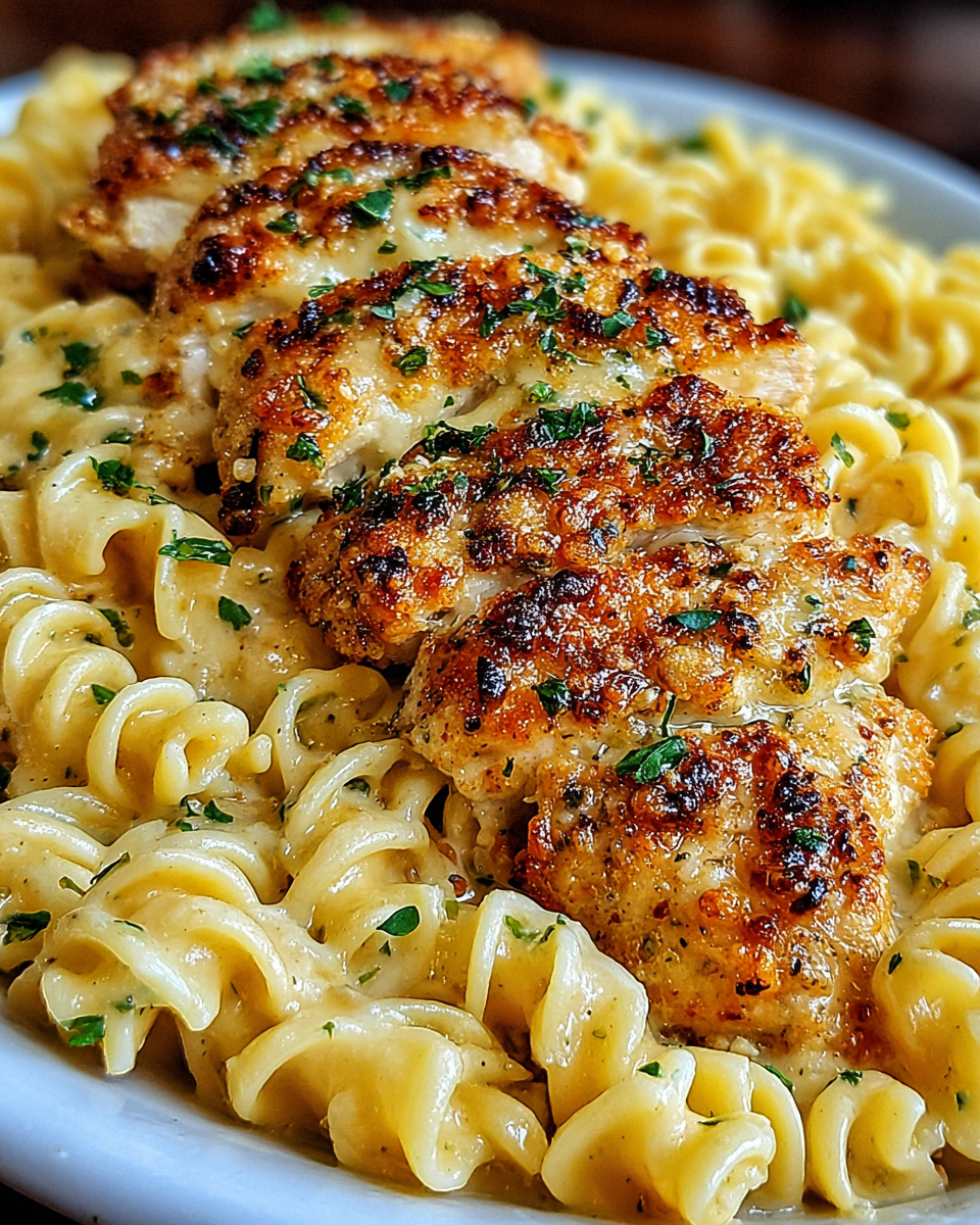Creamy Garlic Parmesan Chicken Pasta Delight