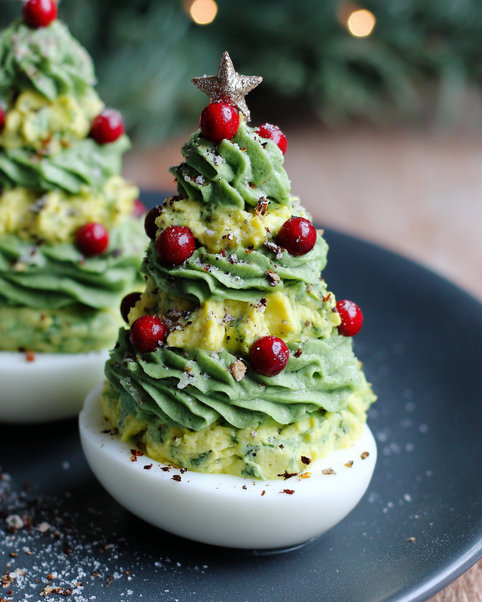 Creating a Festive Deviled Egg Christmas Tree