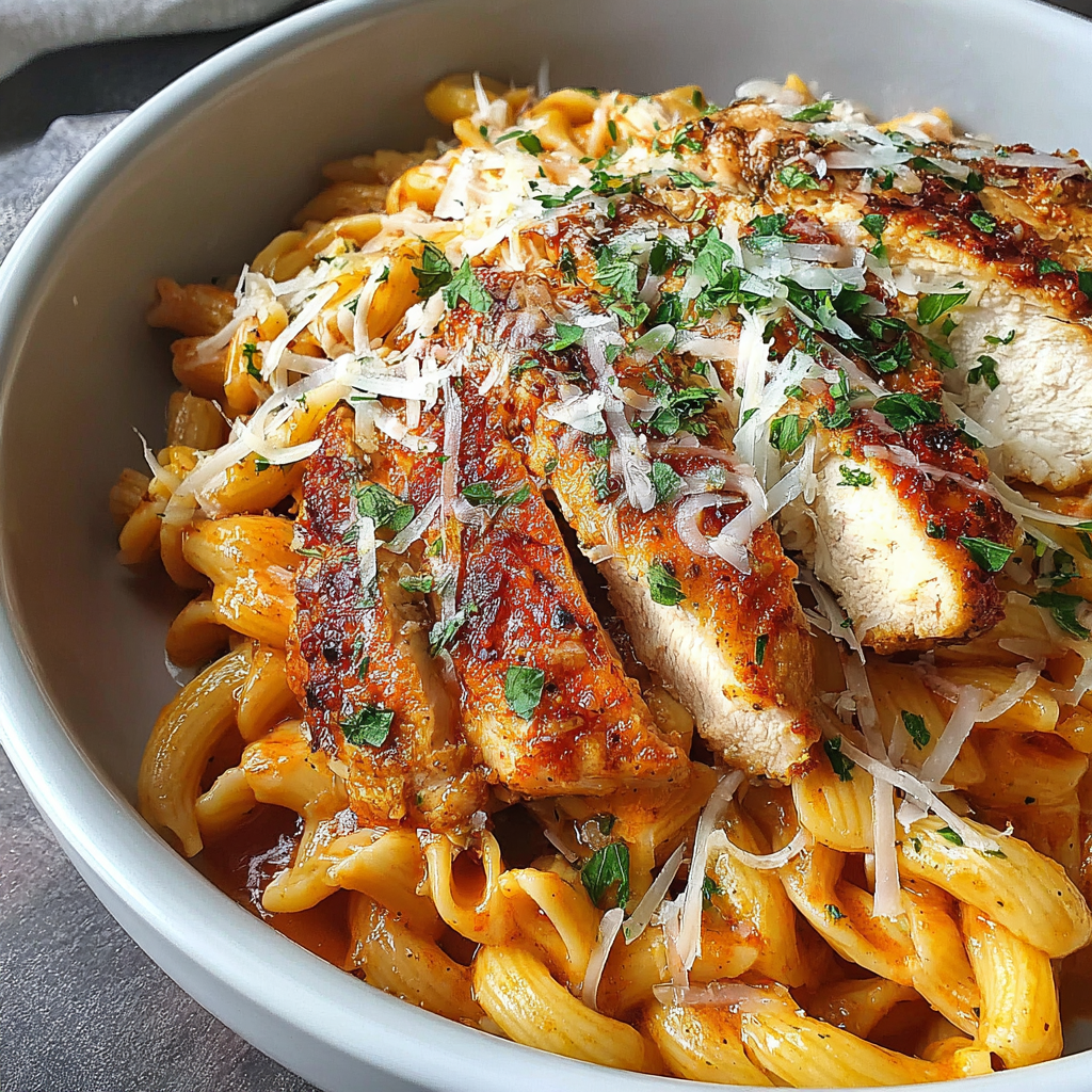 Creamy One Pot Garlic Parmesan Chicken Pasta