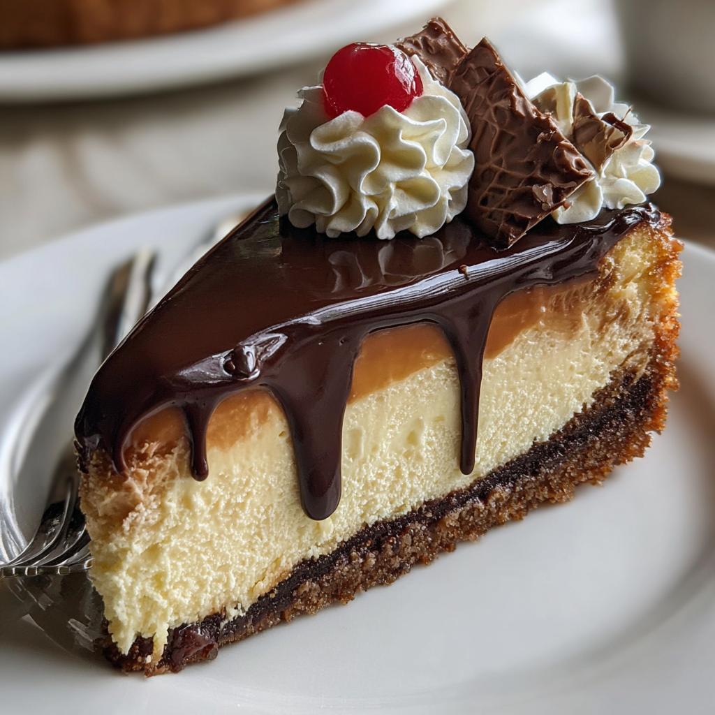 Decadent Boston Chocolate Cream Pie Cheesecake