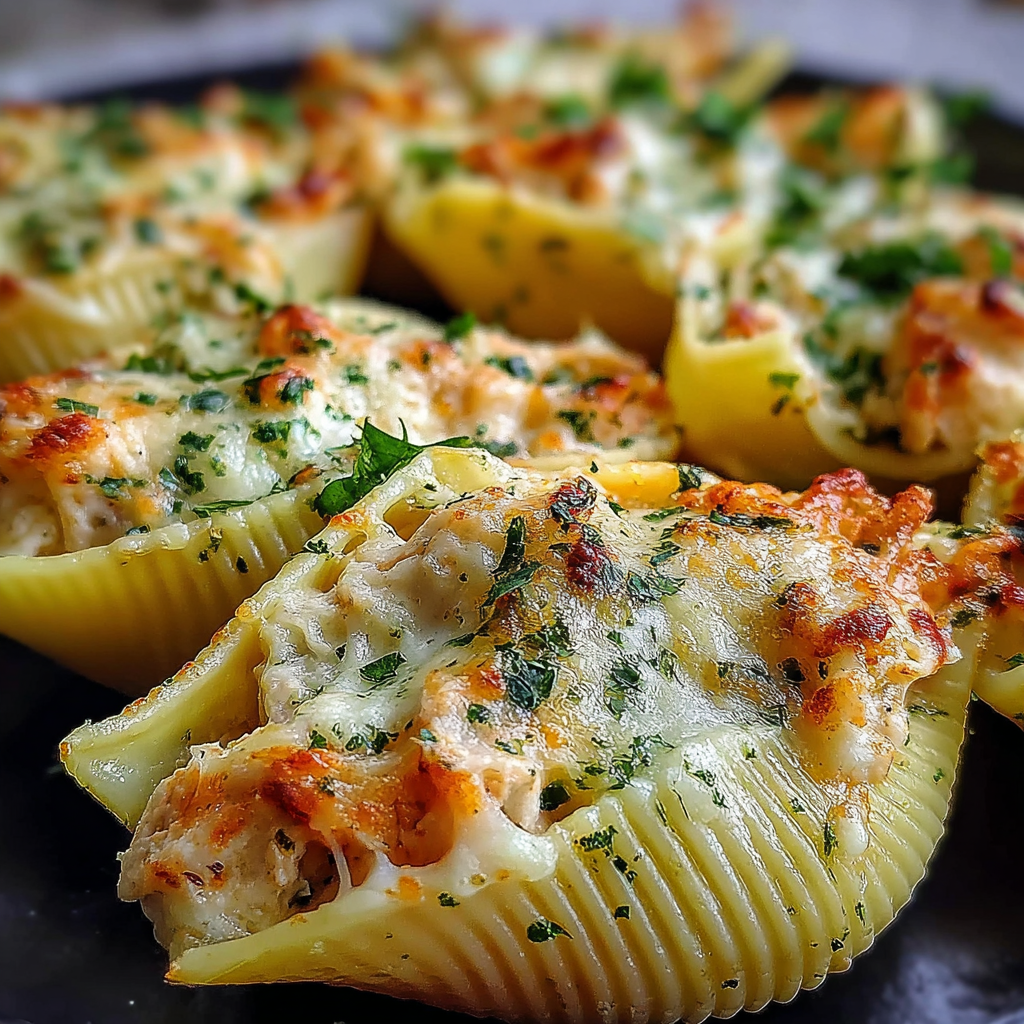 Decadent Creamy Seafood Stuffed Shells Recipe