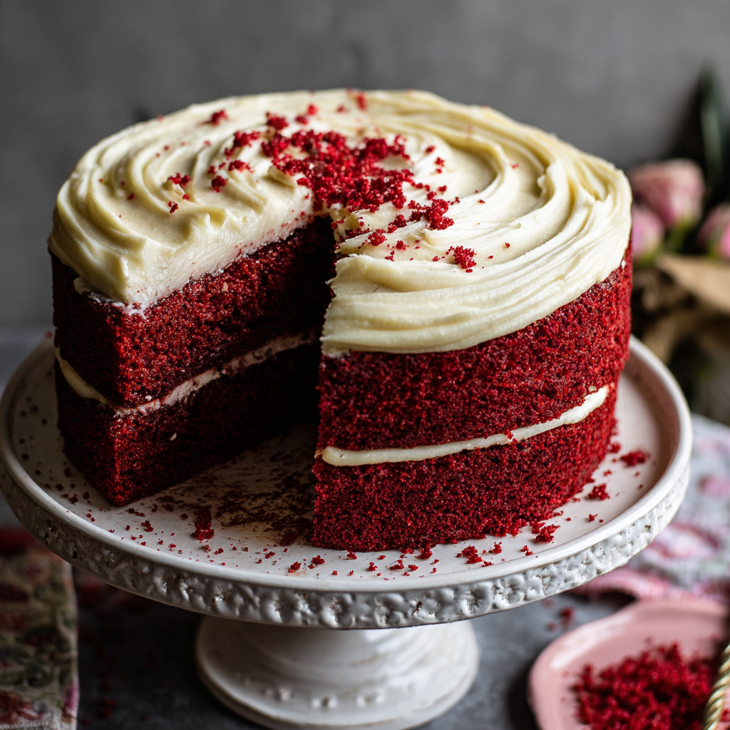 Decadent Moist Vegan Red Velvet Cake Recipe