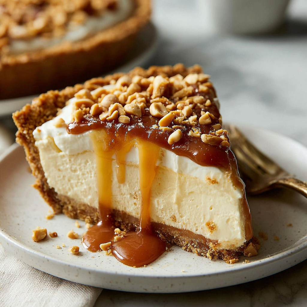 Decadent Payday Peanut Caramel Pie Recipe