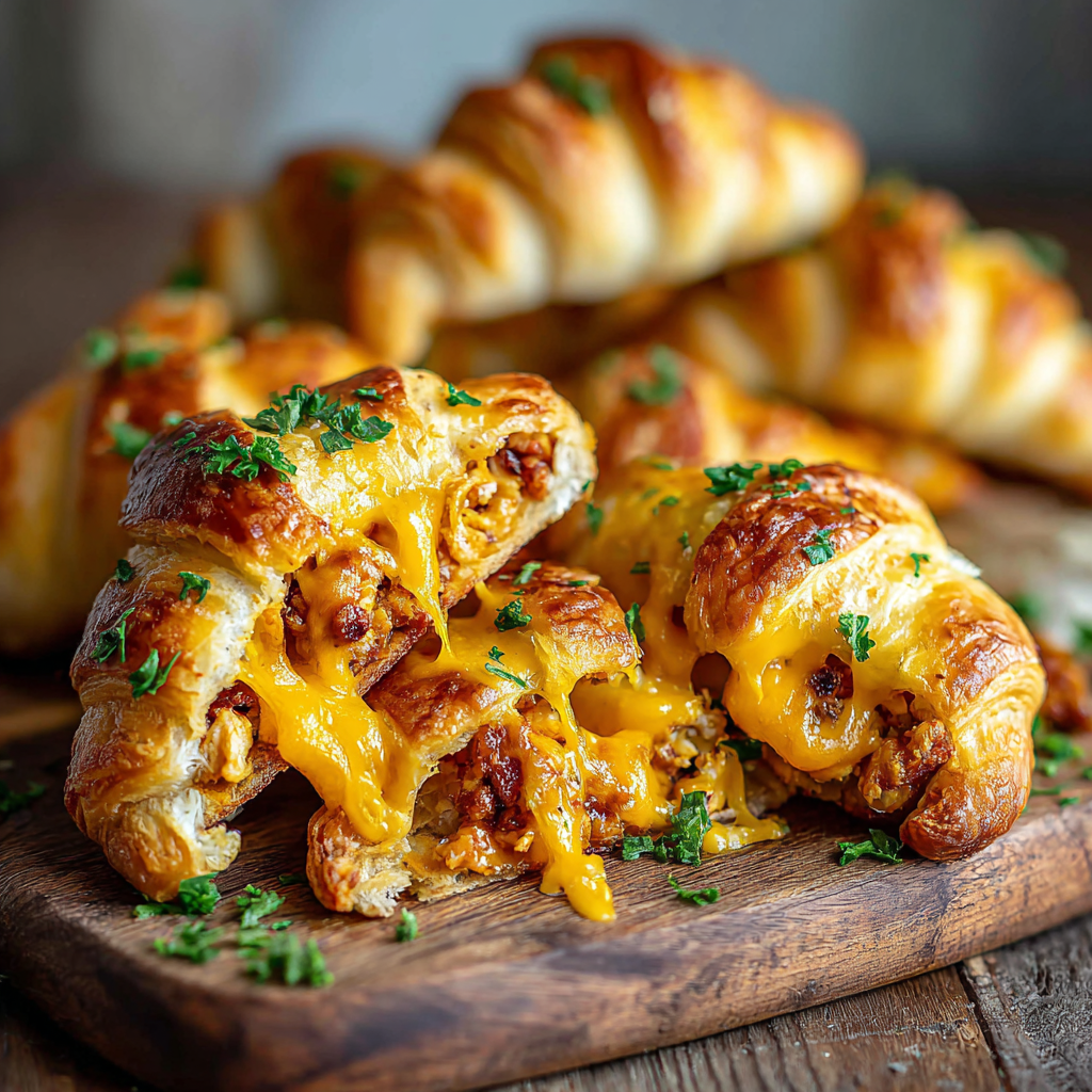 Delicious Cheesy Chicken Crescents for Your Table