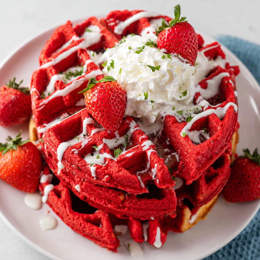 Deliciously Decadent Red Velvet Waffles Recipe