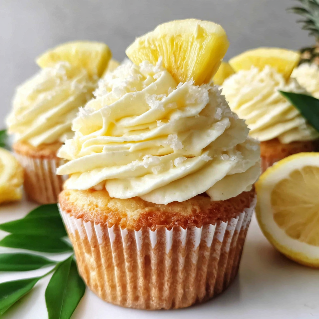 Delight in Pineapple Dole Whip Cupcakes