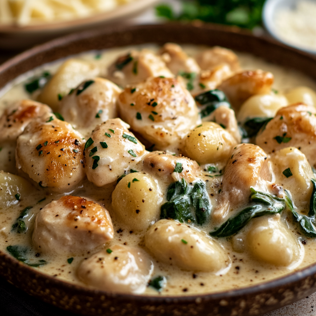 Delightful Creamy Gnocchi with Spinach Recipe