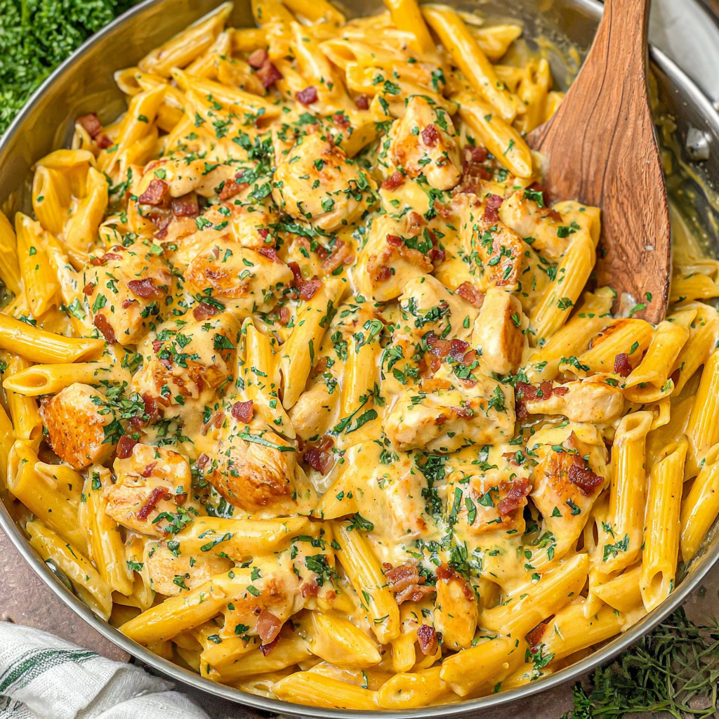 Indulge in Creamy Crack Chicken Penne Delight
