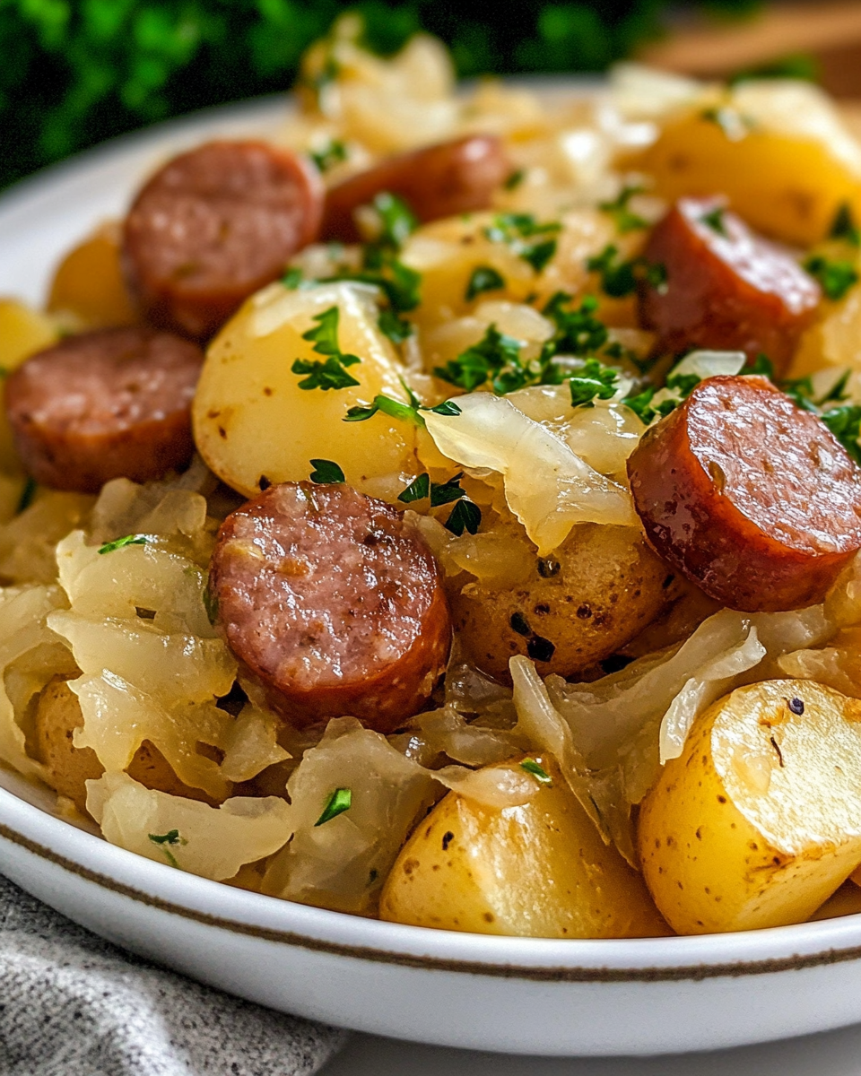 Savory Slow-Cooked Polish Sausage with Sauerkraut