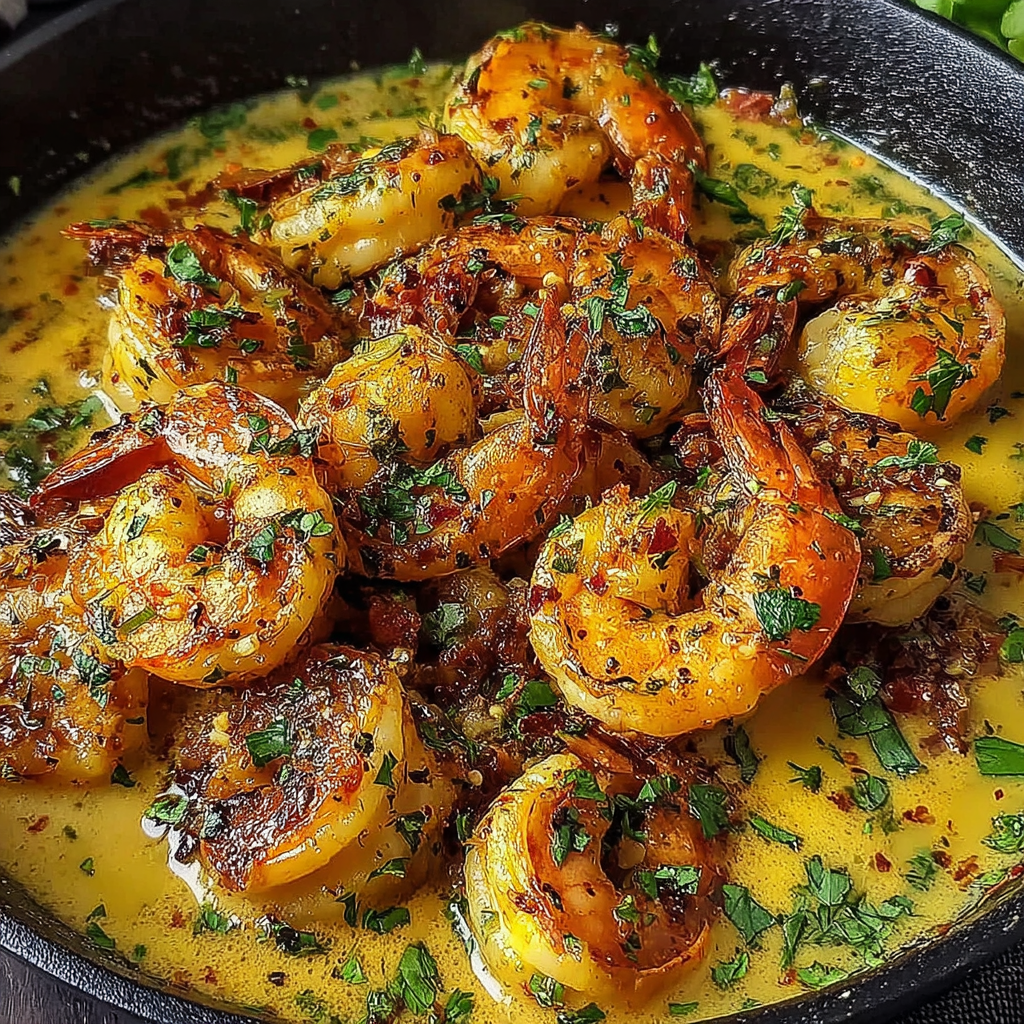 A Flavorful Dish of Shrimp in Garlic Coconut Sauce