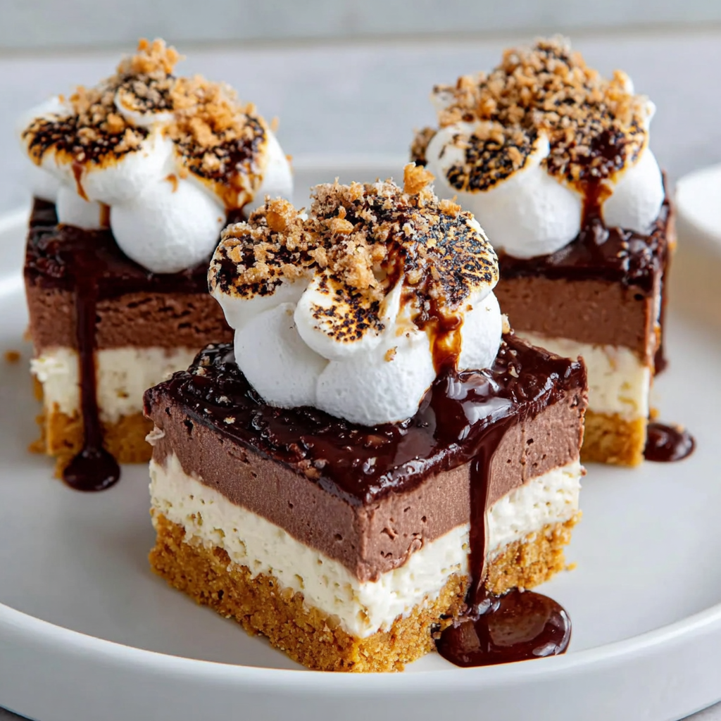 Decadent Hot Chocolate Cheesecake Bars to Savor
