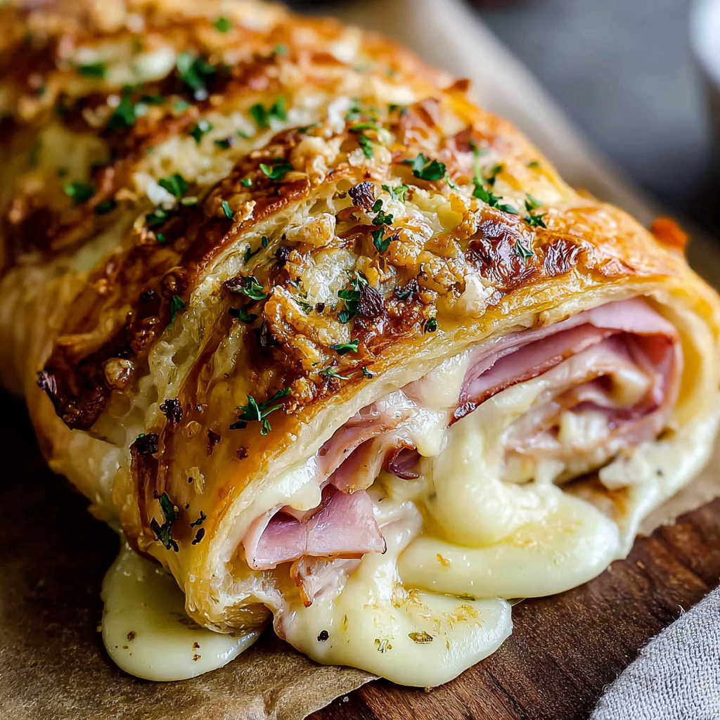 Delicious Ham and Swiss Stromboli for Home Cooks