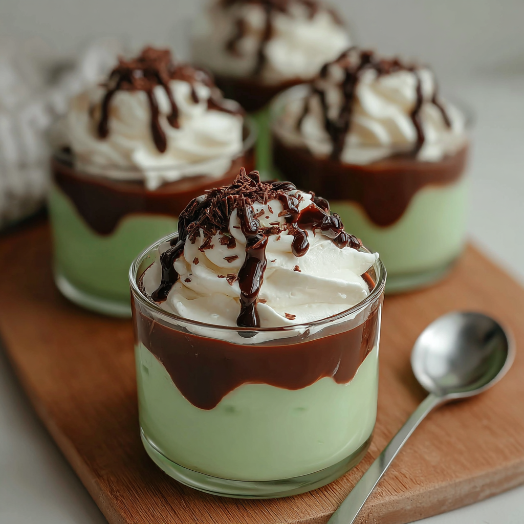 Delightful Shamrock Shake Pudding Cups Recipe