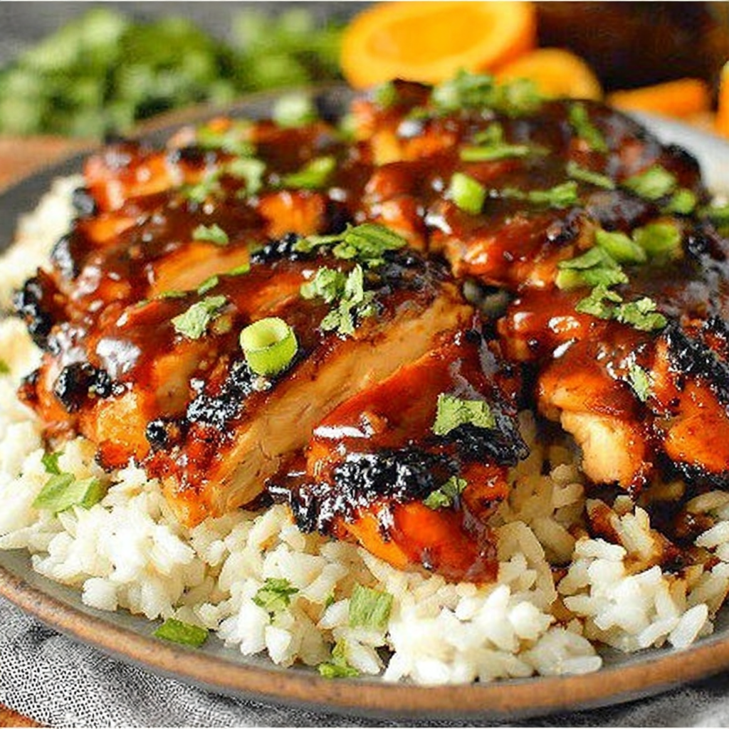 Flavorful BBQ Chicken and Rice Delight