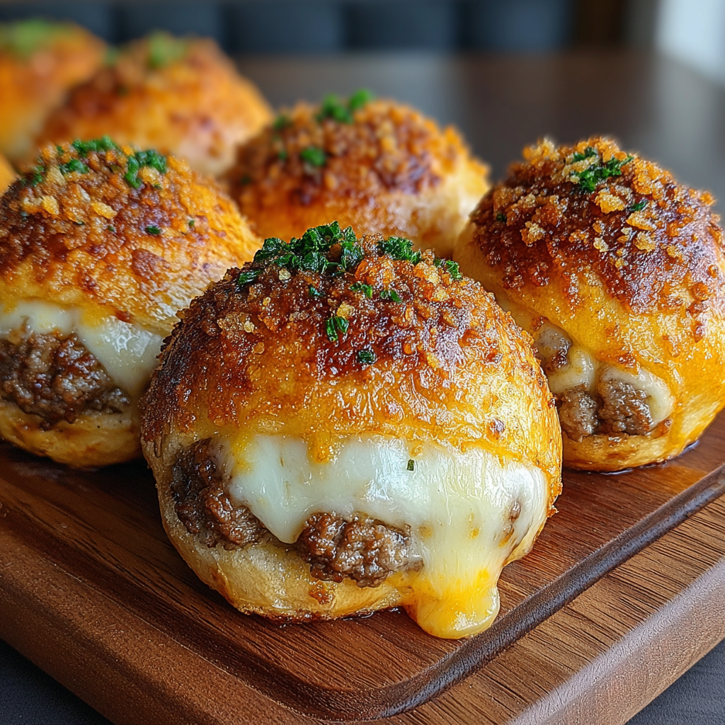 Garlic Parmesan Cheeseburger Bombs for All Occasions