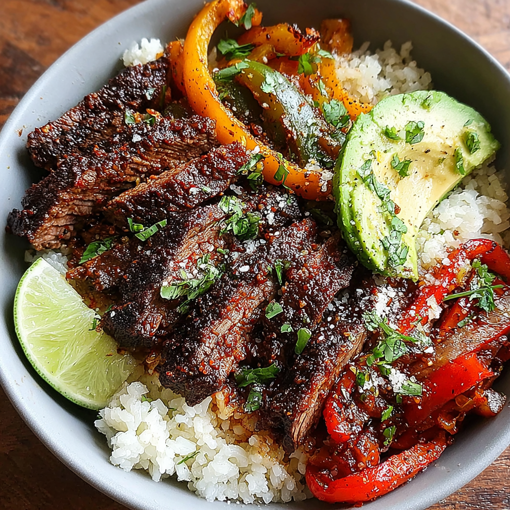 Savor the Flavor of a Low Carb Steak Fajita Bowl