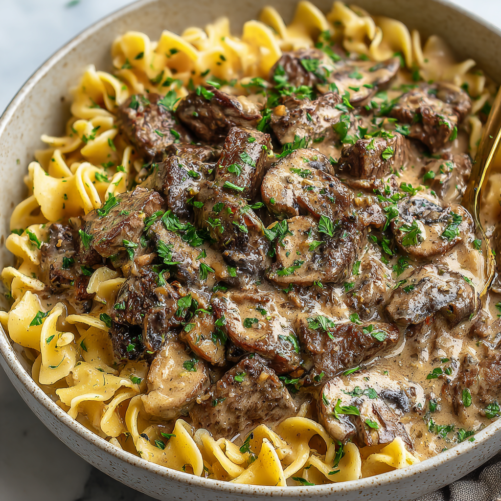 Savoring Classic Beef Stroganoff at Home