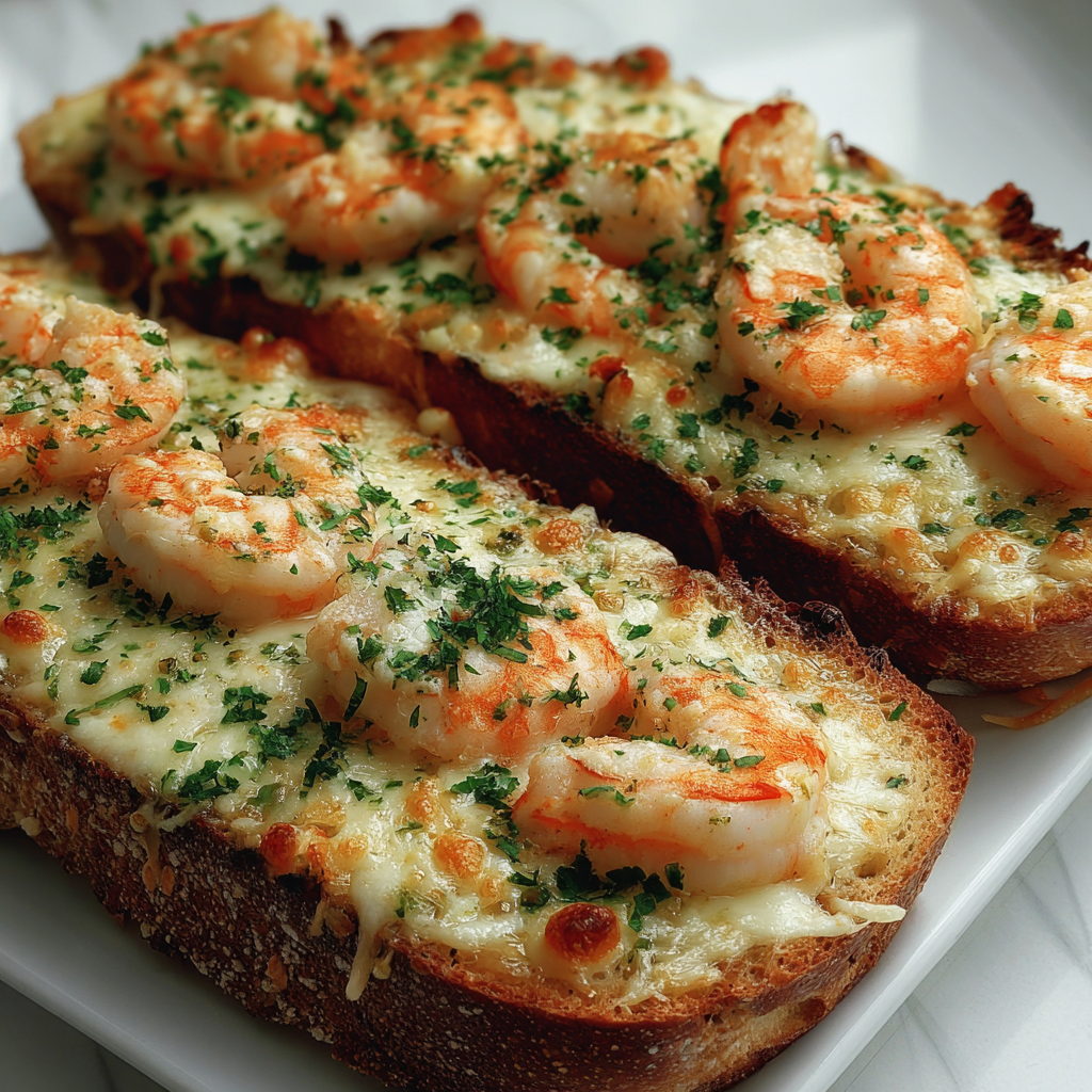 Savory Shrimp-Stuffed Garlic Bread Delight